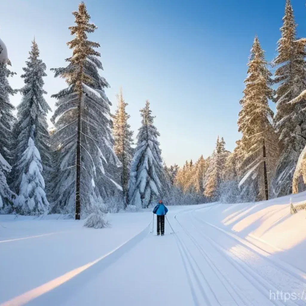핀란드 겨울 스포츠 특징 - **"Cross-Country Skiing in a Serene Finnish Winter Forest"**
    A tranquil and picturesque scene of...