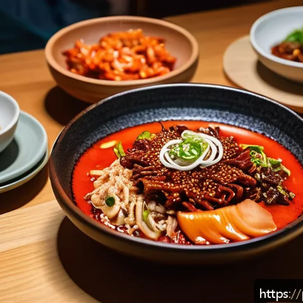 핀란드에서 한식 즐기는 법 - A cozy Helsinki Korean restaurant interior scene showcasing a traditional Korean meal served on a wo...